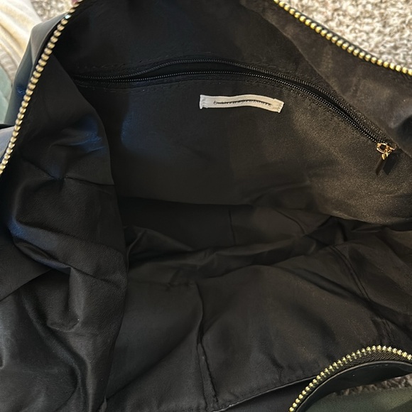 Anthropologie Timmie Faux-Leather Black Slouchy Shoulder Bag NWT - Picture 7 of 7